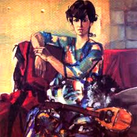 Violeta embrarazada de Pardo Orlando (2/11/1930- 24/08/2014) en venta en Achaval Carlos - Pinturas, dibujos, carbonillas, esculturas, grabados y antigedades