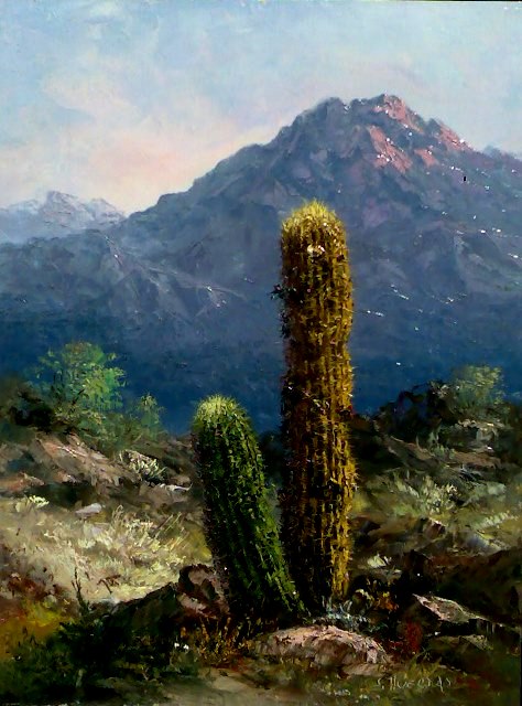 Cuadro Cactus de Huertas, Segundo (1923-2009)