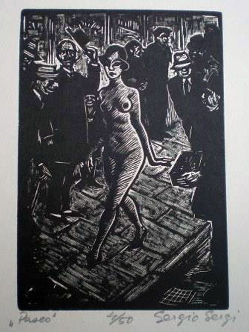 Paseo de Sergi Sergio (1896-1973) en venta en Achaval Carlos - Pinturas, dibujos, carbonillas, esculturas, grabados y antigedades